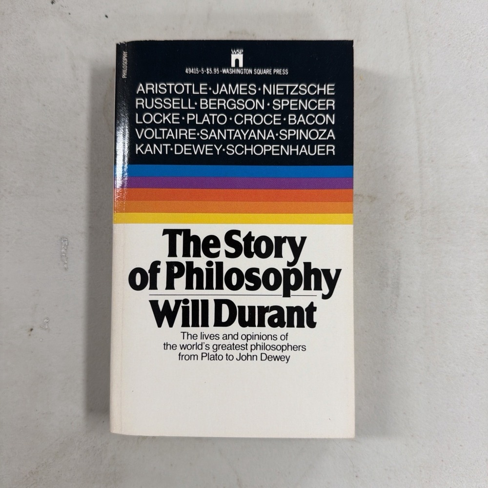 The Story of Philosophy Will Durant Vintage Paperback Pocket Books Nonfiction